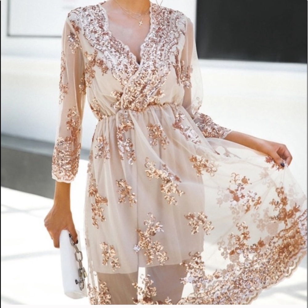 Rose Gold Dress sz 12
